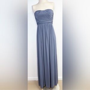 BCBGMaxAzria Strapless Blue Maxi Dress